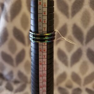 NEW Unisex Stainless Steel Boho Rainbow Color‎ Ring Size 10